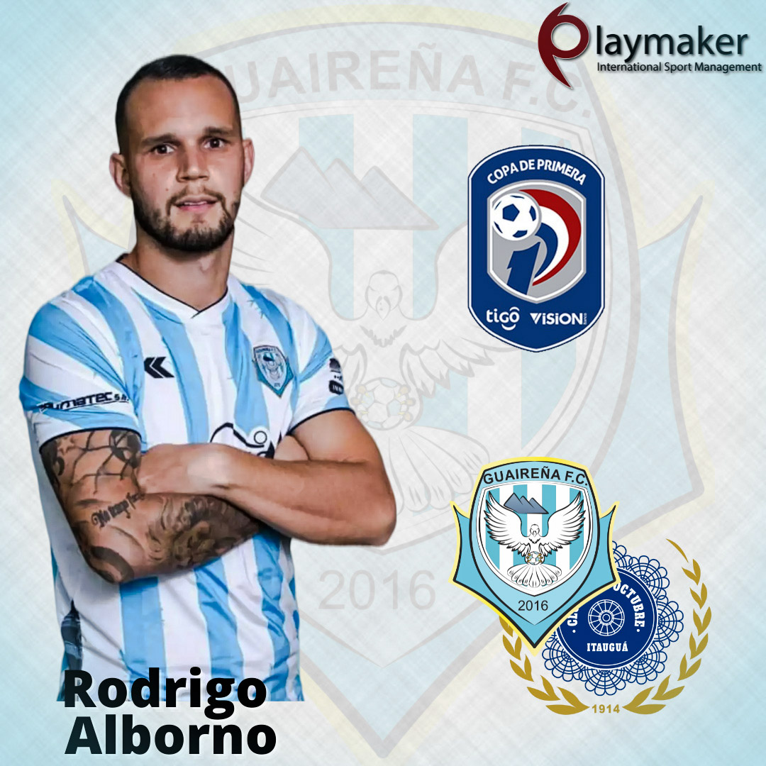 playmaker_py's tweet photo. Nuestro representado @rodrigoalbo33 es titular en @GuairenaClub frente al @12deOctubreI en el juego por la decimosexta fecha del Torneo Clausura @CopaDePrimera https://t.co/B5XjNrBbcc