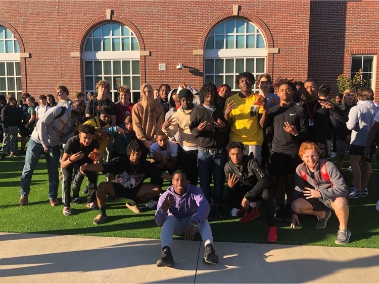 It was a beautiful afternoon to send off our football team as they head to Arlington tomorrow to play Cedar Hill! Go Red Raiders!!!