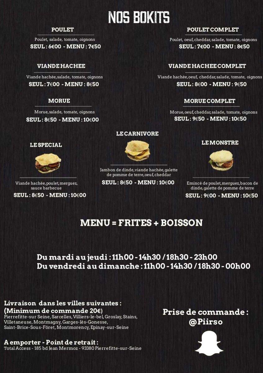 vinkos6's tweet photo. Bonsoir, je dépose sa ici pour les personne qui venez au D3 les dimanche «Hbarbac » voici l’adresse pour commander vos bokit 🙂 https://t.co/14ab4AysJu