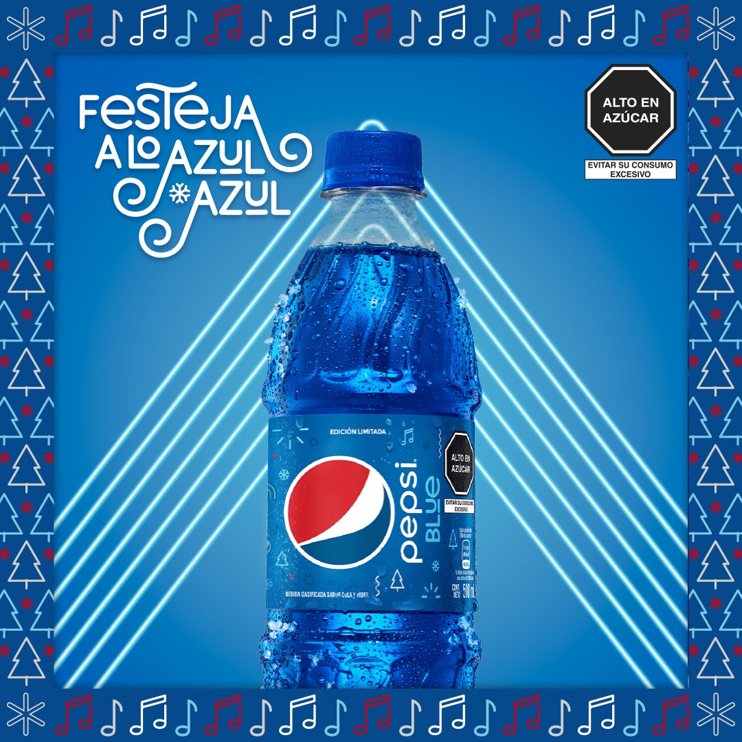 PeruPepsi's tweet photo. ¡Llegó la nueva edición limitada Pepsi Blue! Pruébala y festeja una Navidad Azul! 🎄💙. https://t.co/8GLxssmBEd
