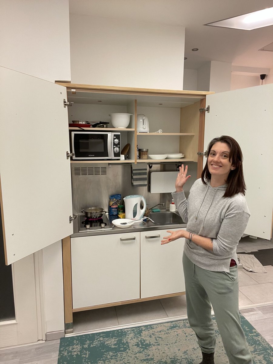 Julia_Genealogy's tweet photo. @chiddickstree #DoYouRemember Following on from some recent tweets about #kitchenettes or #Hoosiers a picture from my daughter @natashajw_ who is holidaying in Budapest - her cupboard kitchen https://t.co/qDhu8KwRvh