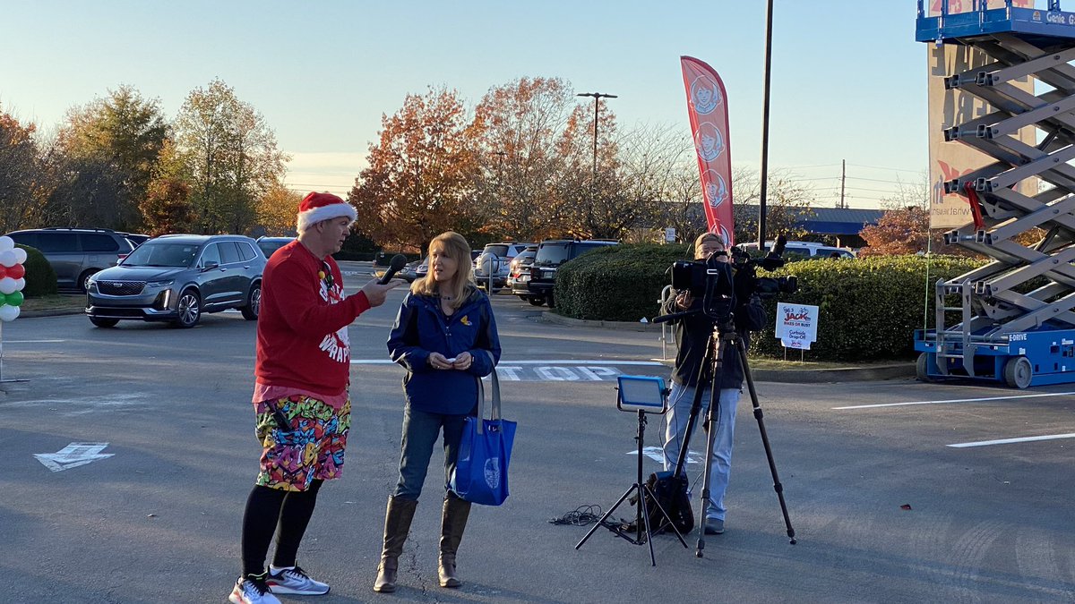 LisaSpencerWSMV's tweet photo. Chatting with Moose on #JackFM about #BikesorBust come out this weekend and donate a bike for @ToysForTots_USA at Samโs Cool Springs in the parking lot all weekend. @WSMVweather @WSMV https://t.co/AStsOus9xE