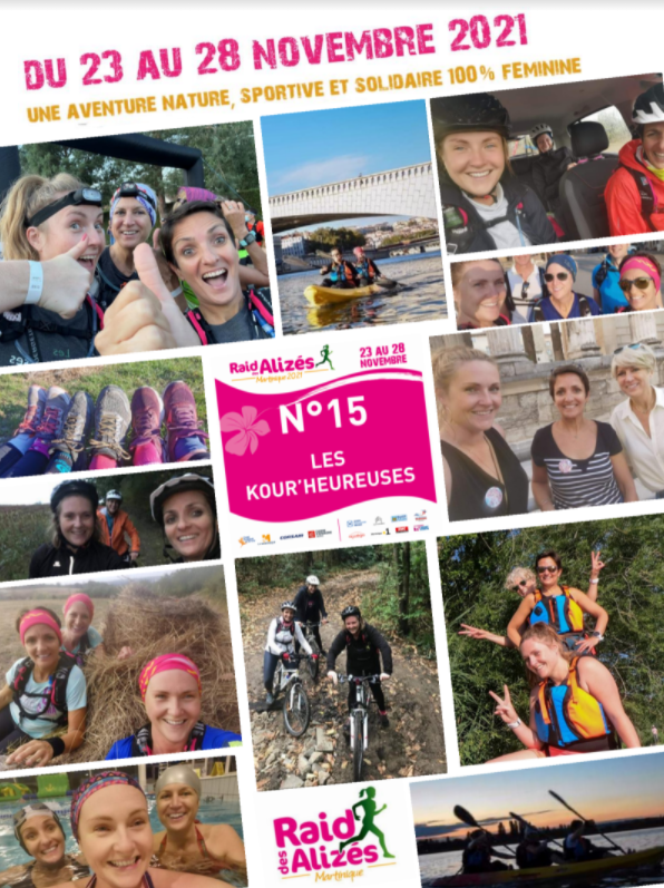 kourirfrance's tweet photo. Bon courage aux KOUR'HEUREUSES qui vont participer au Raid des Alizés en Martinique du 23 au 28 novembre 2021 ! Merci d’avoir choisi de courir au profit de KOURIR pour contribuer à sensibiliser un maximum de personnes sur l’Arthrite Juvénile Idiopathique !
#raiddesalizes #kourir https://t.co/Ho4DiB9uVW
