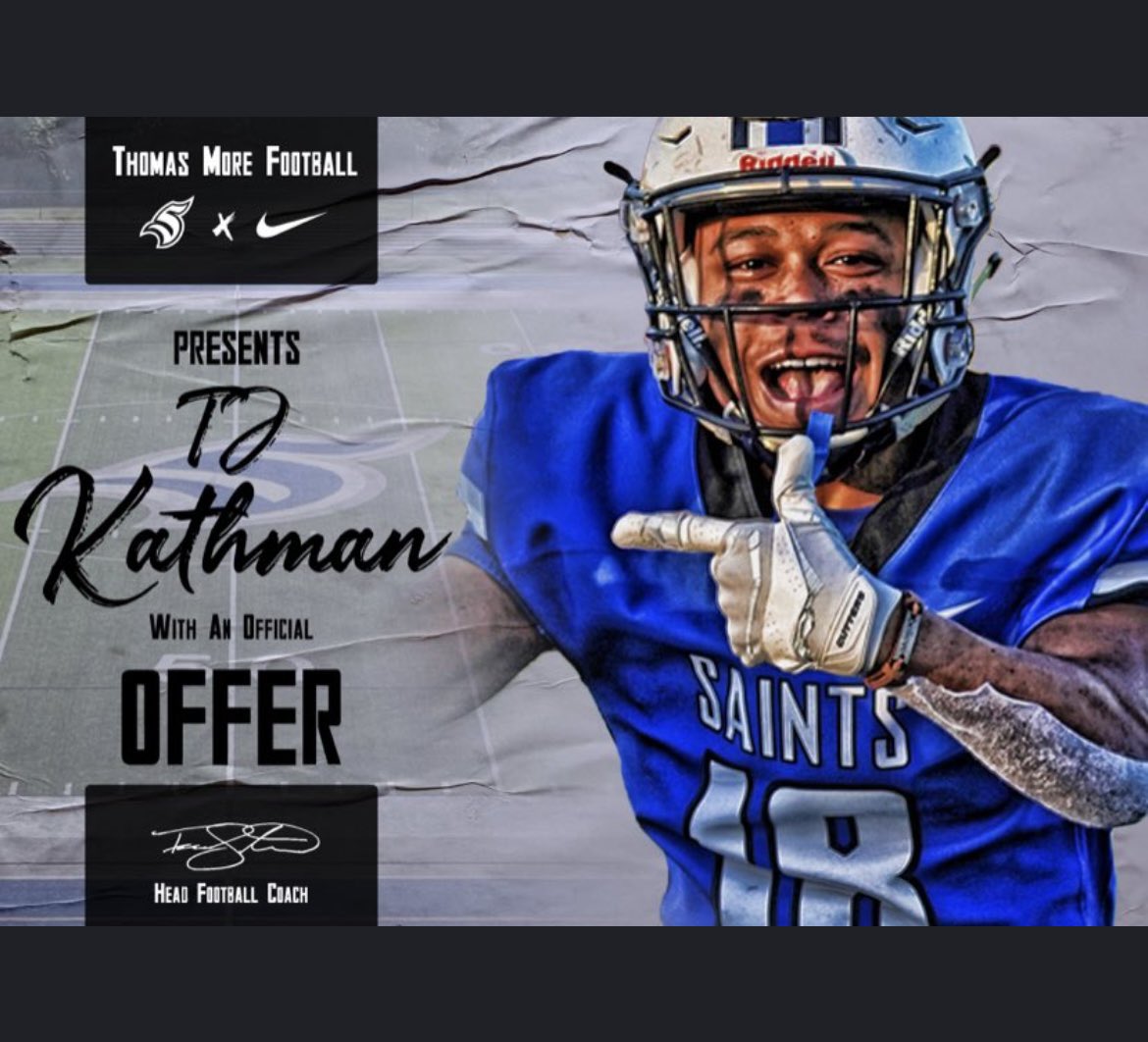 After a great visit I’m very thankful to say I’ve received an offer from Thomas More <a href="/hawksfootball12/">Ryan Mohl</a> <a href="/CoachNorwell/">Chris Norwell</a> <a href="/TMU_Football/">Thomas More Football</a>