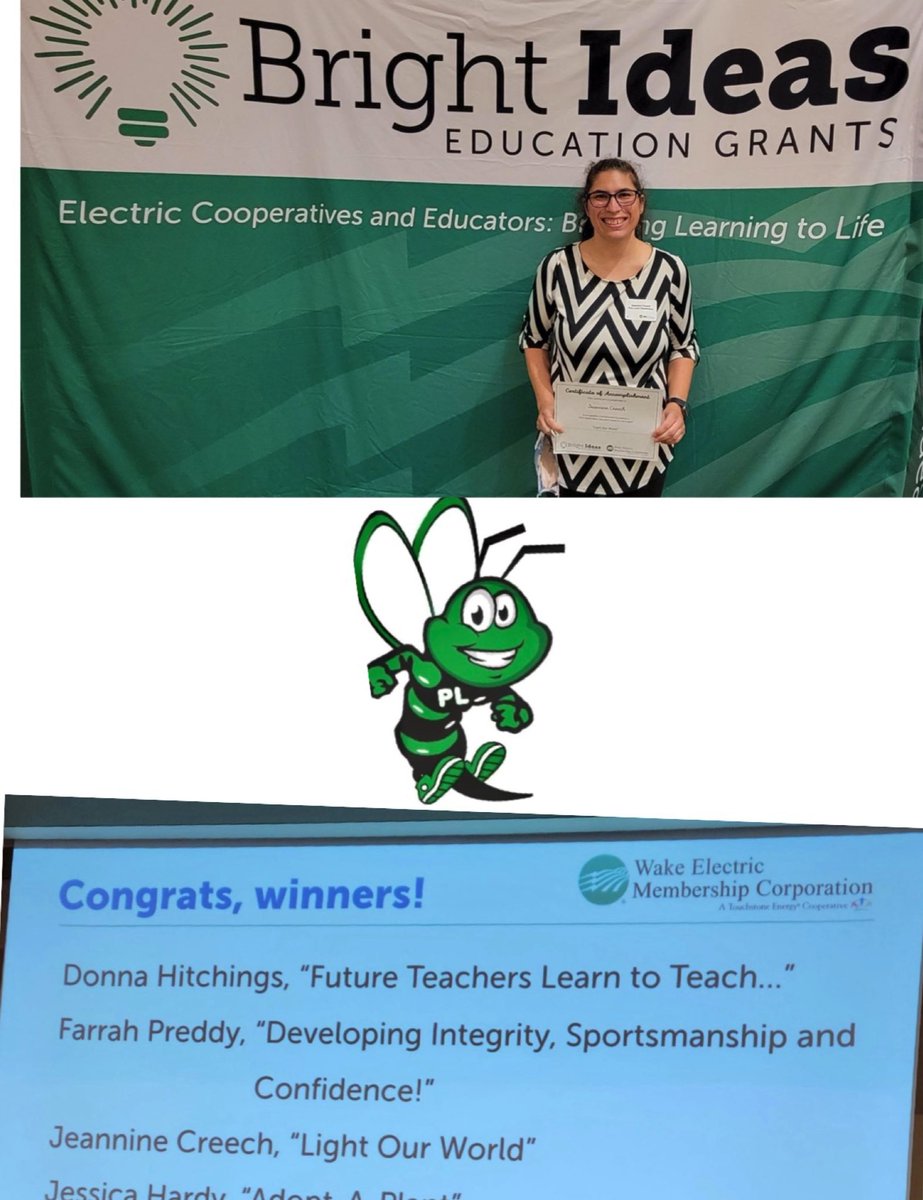 Congratulations to <a href="/PineLevelES/">PineLevelES</a> PreK Teacher, Mrs. Jeannine Creech. She received a #NCBrightIdeas grant from  <a href="/WakeElectric/">Wake Electric</a>