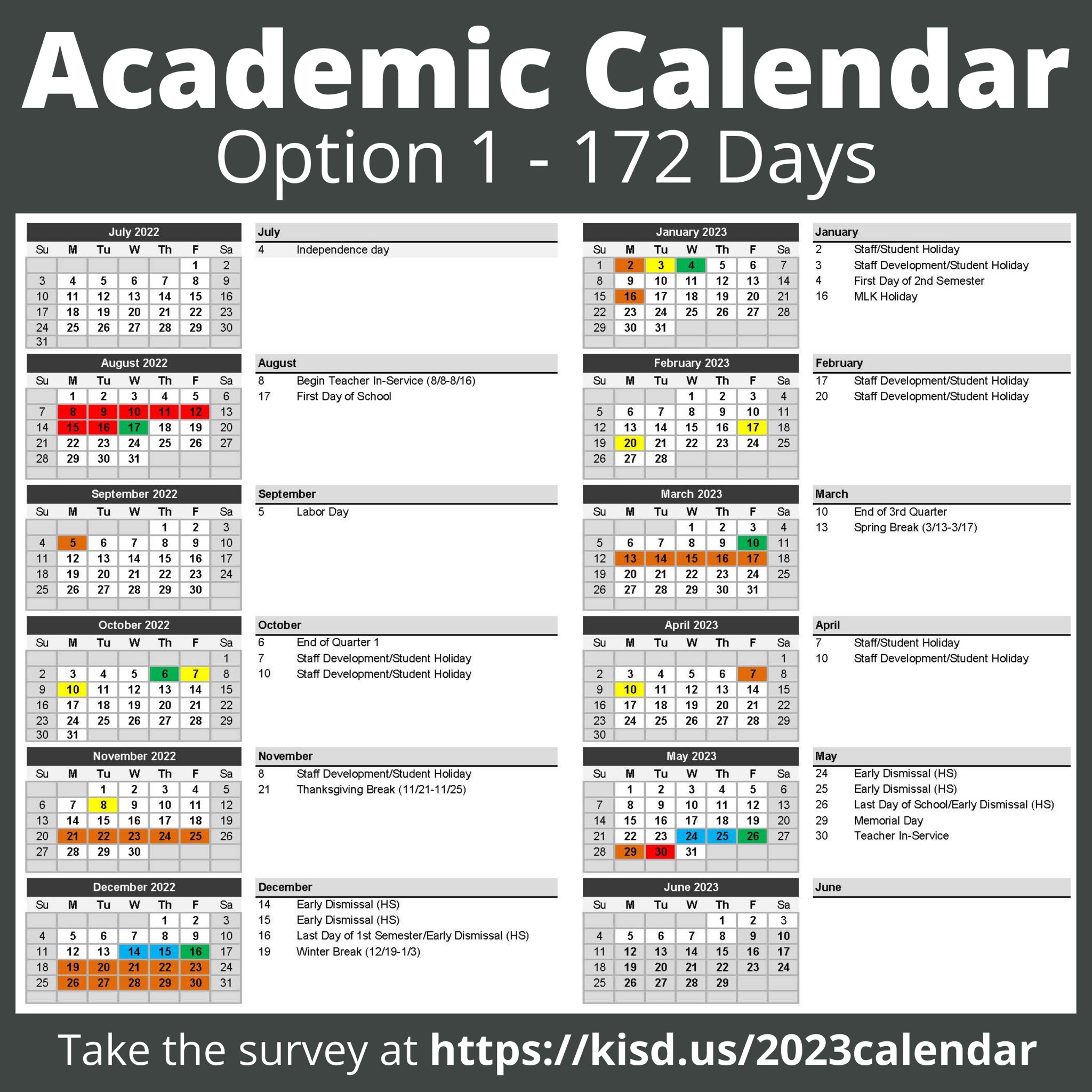 Klein Isd On Twitter: "We Would Like Your Input On The 2022-2023 District Calendar. Please Review The 3 Proposed Calendar Options And Provide Your Feedback. This Survey Will Close At 5 Pm