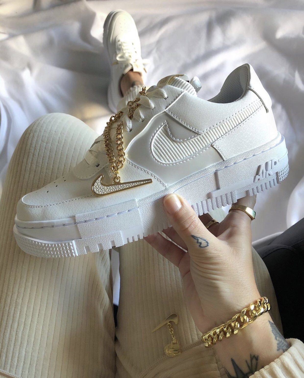 Nike Af1 Air Force One Pixel Jewel Summit White Air Force Pixel