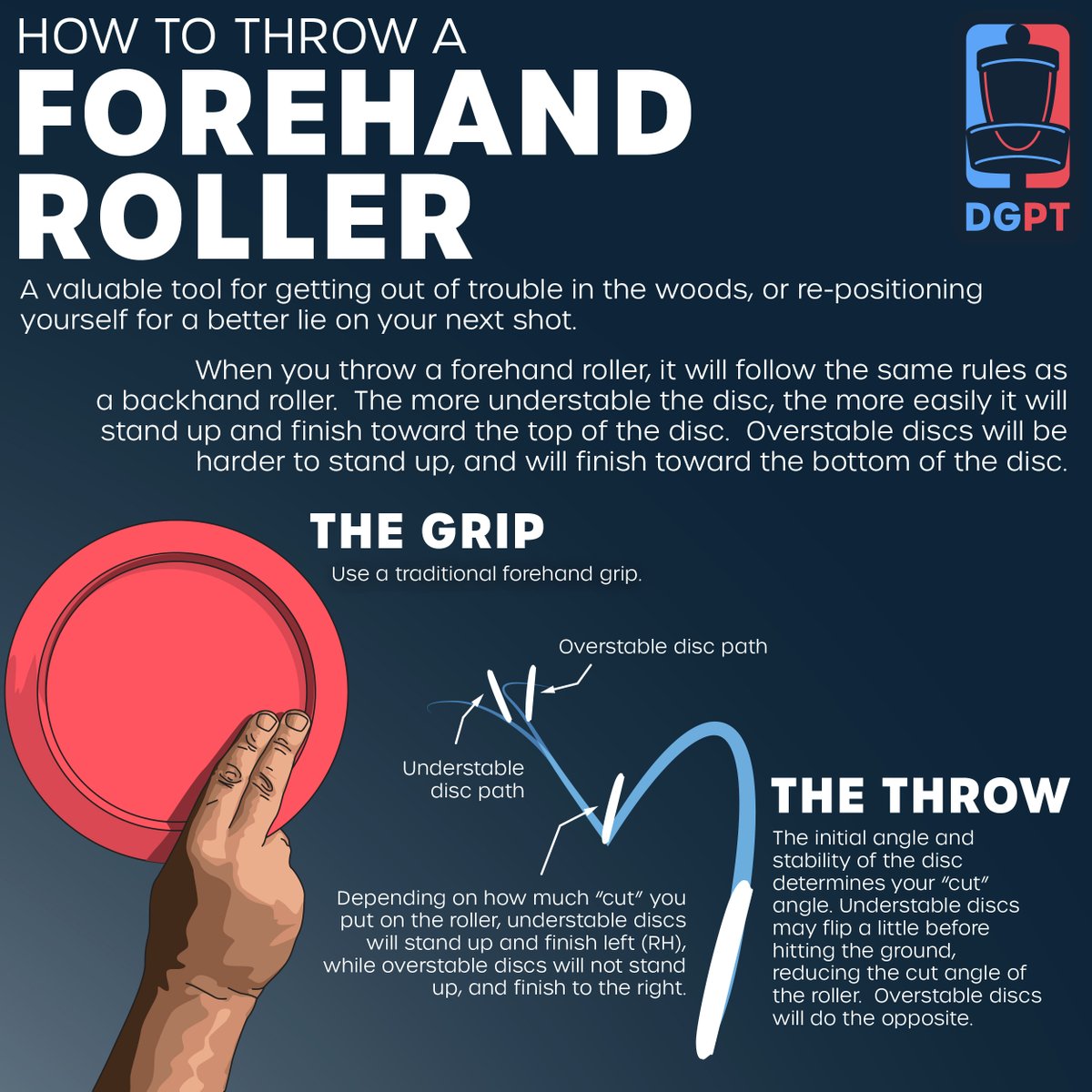 You never know when you'll need it, here are some tips on throwing a forehand roller. 💨