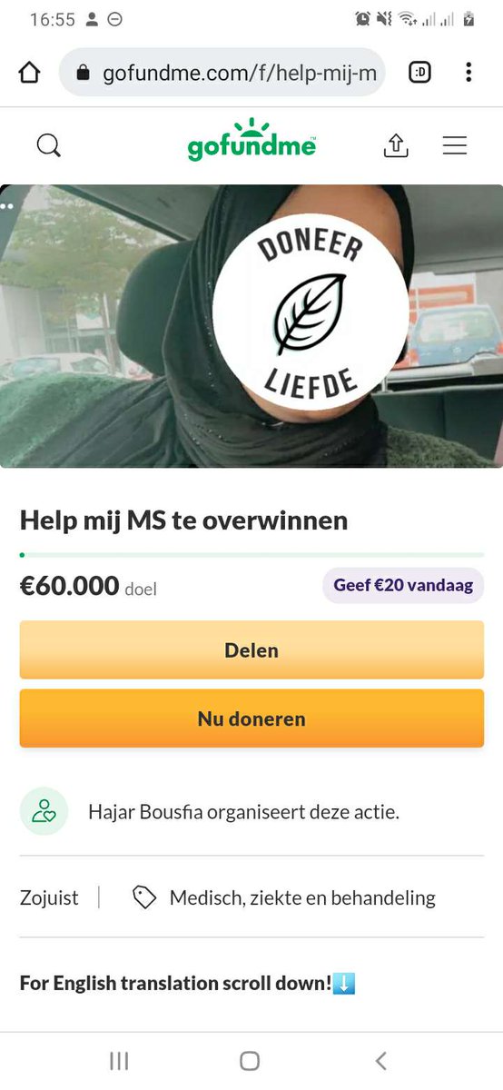 Sayfu_Jr's tweet photo. Zuster Hajar heeft MS en gaat met de dag achteruit. Wij zijn nu al paar dagen bezig met geld inzamelen en hebben al 20000 euro opgehaald voor haar operatie is er nog 60000 euro nodig. Als je kan doneren doneer en moge allah je belonen. Kan je niet doneren deel het en doe een dua. https://t.co/lHjDZgiZoa