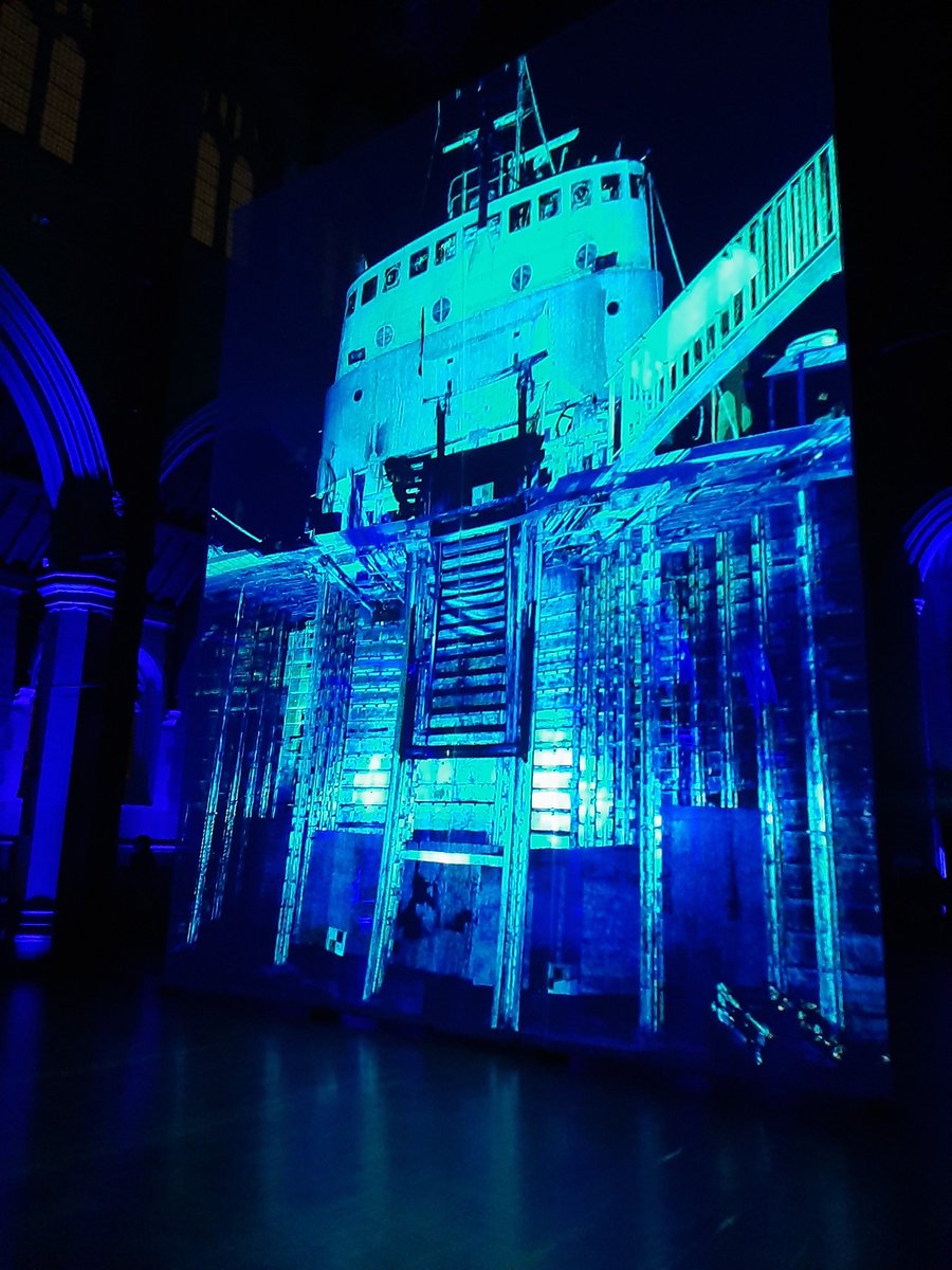 Amazing 'Ship of the Gods' light installation by Heinrich and Palmer in St Mary's Church, Portsmouth. Loved it