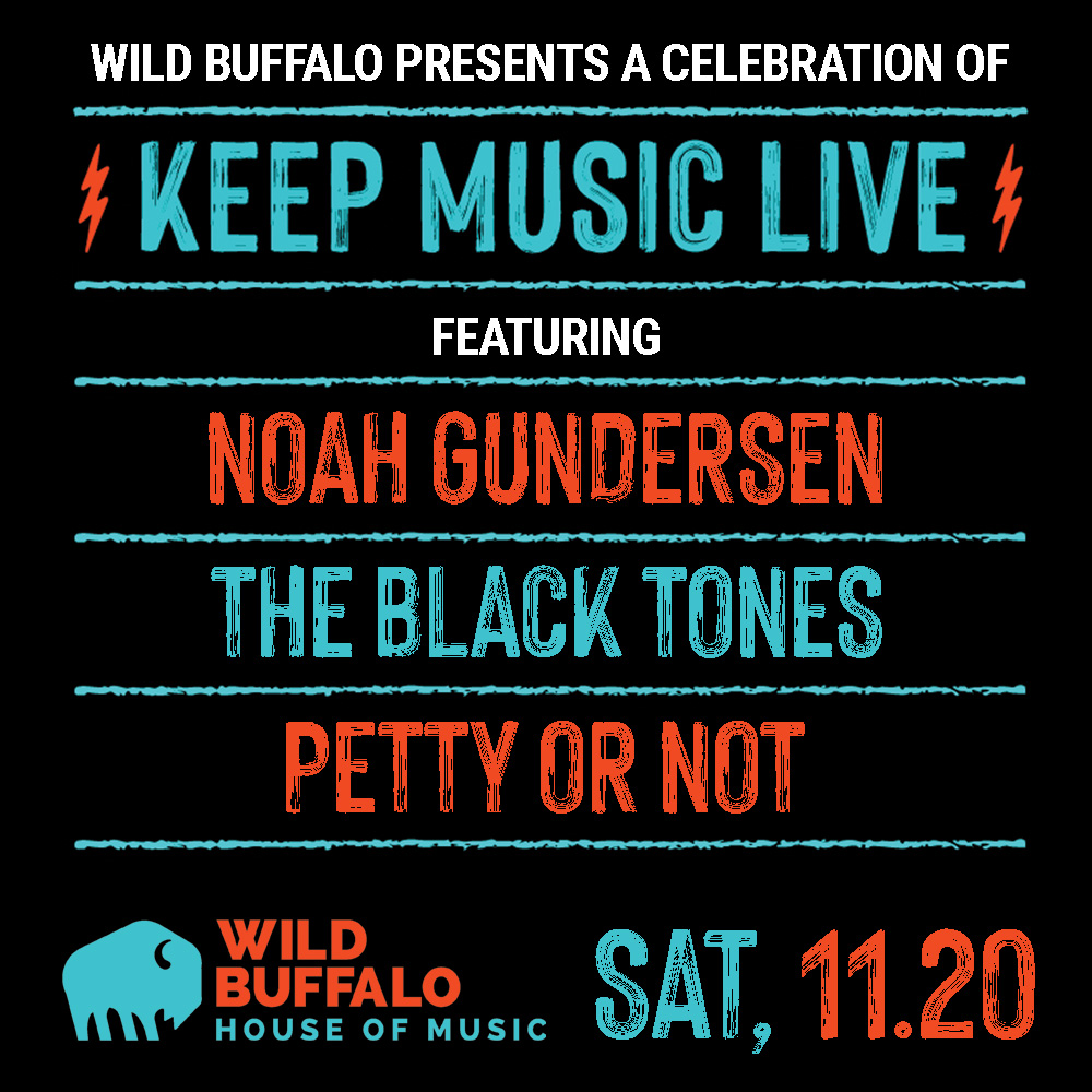 The fundraising continues - This time for WA State Artists! Proceeds from each show go directly to the artists performing w/ additional donations from our sponsors supporting Artist Trust’s grants to WA musicians. Get tickets for our first event here: wildbuffalo.net/#/events