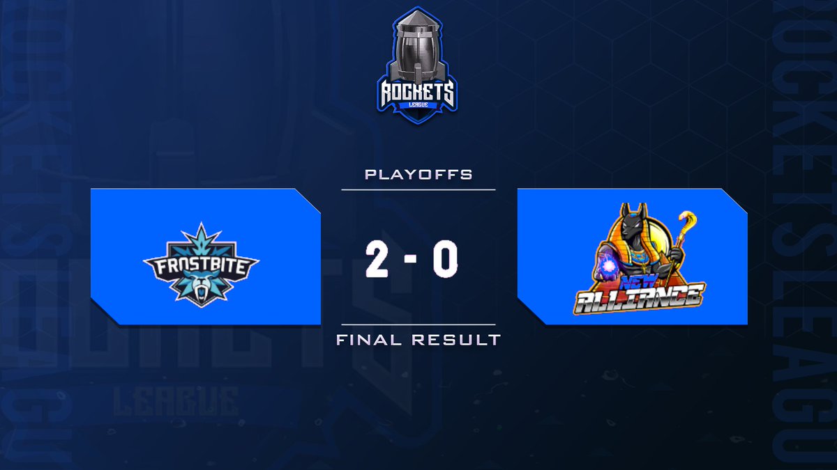 RocketsLeague1's tweet photo. Results #RLS7 Quarter-Finals - Day 1
@BCNProTeam 1-2 @BloodWarriorsGG
@FrostbiteCR 2-0 @NewAlliance_GG https://t.co/WGjfOSB51y
