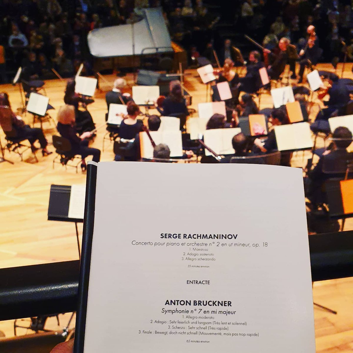 helene_mahln's tweet photo. 🎶 Bravo @PhilharRF conducted by @mikkofranck with #pianist #NikolaïLugansky for this wonderful #concert at the @philharmonie de #Paris !
#Rachmaninov #Rachmaninoff #Rach2 #Bruckner #Symphony7
#classicalmusic
📷 @helene_mahln - 19 nov.2021 https://t.co/8ocSKuuLVX