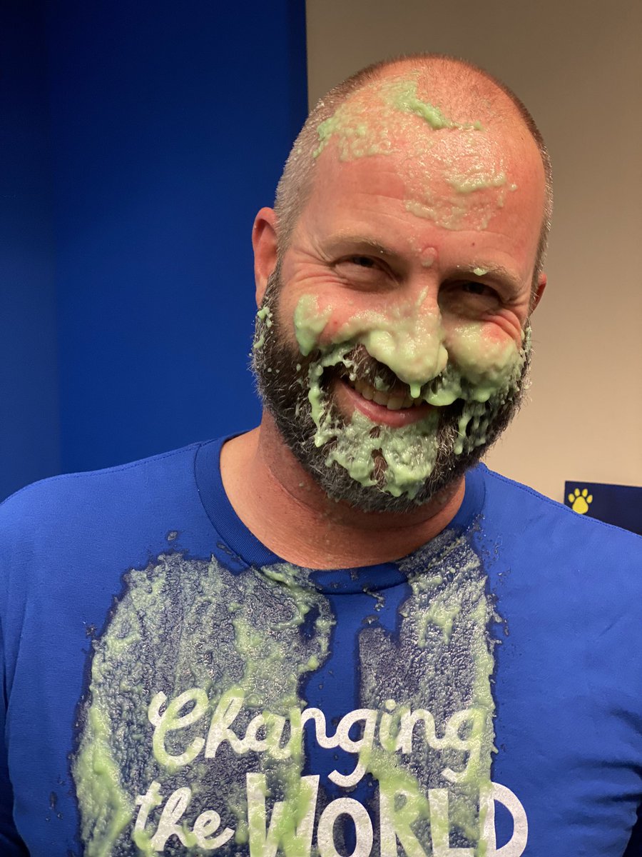What better way to go on Thanksgiving break than getting slimed?!! Thank you to everyone for helping us reach our One Love Fundraiser goal!! Mr. Fritz and Dr. Larsen got slimed live on the Bulldog News Show!! <a href="/JMartinez_OCPS/">Jose T. Martinez</a> <a href="/OCPSnews/">ocpsnews</a> <a href="/OcpsEast/">OCPS East</a> 💙💛