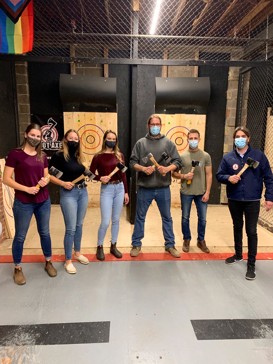 hayko_heather's tweet photo. Had a blast throwing some axes yesterday when the whole central Ontario team came to visit me in Guelph! Who do you think won the tournament? Hint: it was definitely not me 😅 https://t.co/do0dNBGkNK