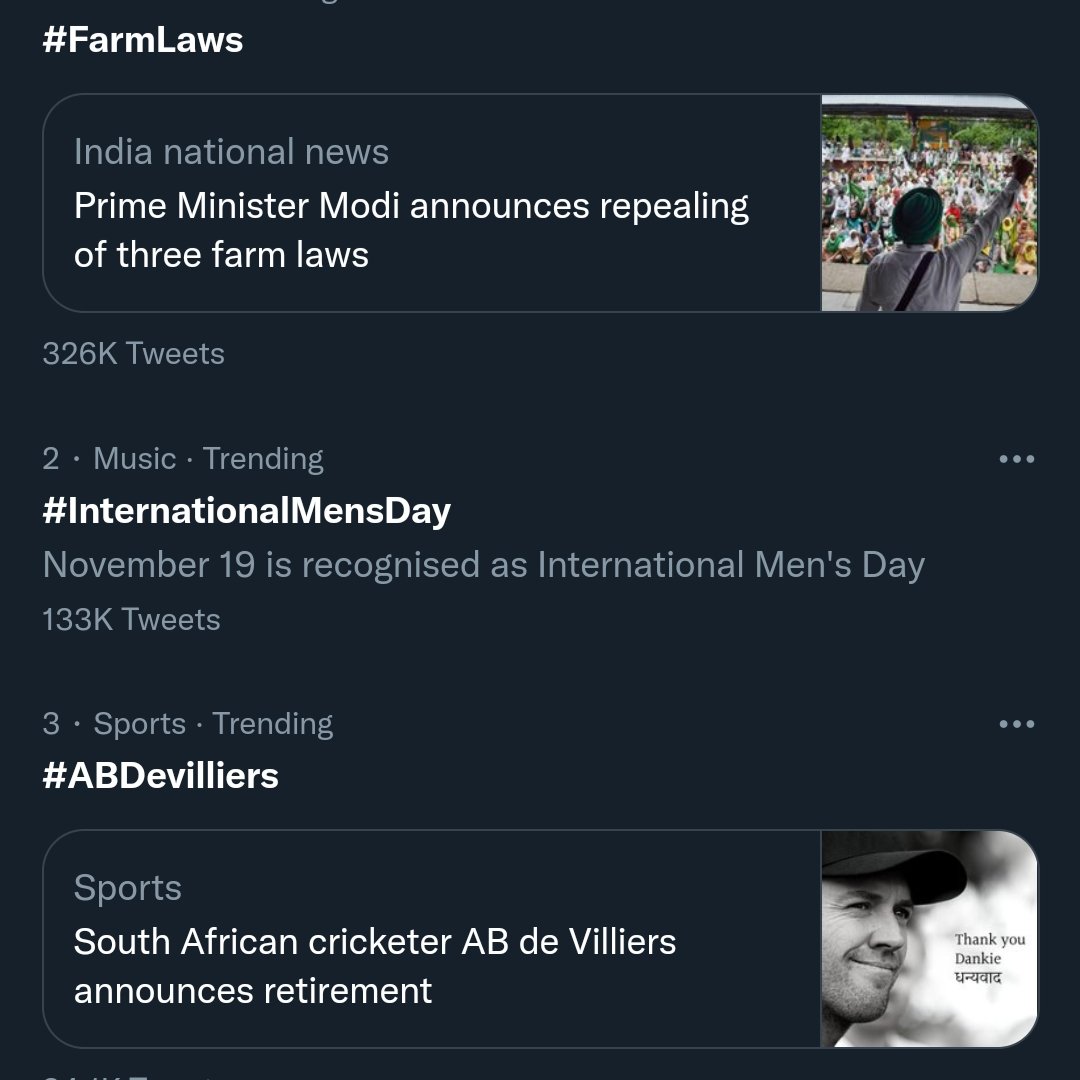 KLforRCB's tweet photo. #ABDevilliers trending no.3 in India on a match day. Thy impact speaks for his greatness. https://t.co/k0xrwurAzM