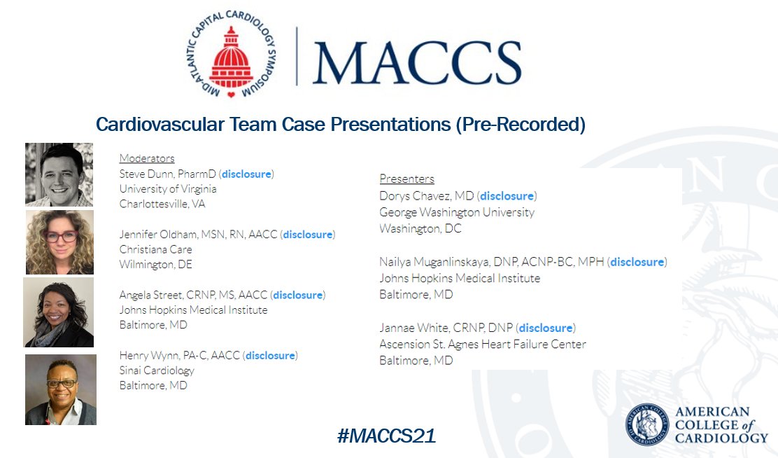 Come & support the scholarly work of ⭐️outstanding #ACCFIT, the Young Investigator Award finalists & poster sessions #MACCS21 led by @ToddVillinesMD Learn from the multidisciplinary #CVTeam at #MACCS21 via cases Pre-recorded & online Sunday 11/21 👉 maccscardiology.org/agenda