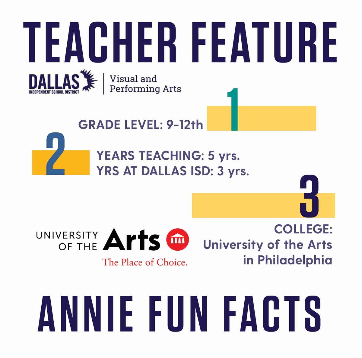 dallasisdvpa's tweet photo. Brava "Teacher Feature" to Tech Theatre Teacher Annie Such @SHSDragonsDISD as our highlight! We appreciate all that you do! #TechTheatre #AES #academicenrichmentsupoort @dallasschools @shannontrejo @timlinley @dallasisdvpa @DISD_Libraries @IsdJrotc @DallasISD_HPE @DallasisdSTEM https://t.co/27nobApqFD
