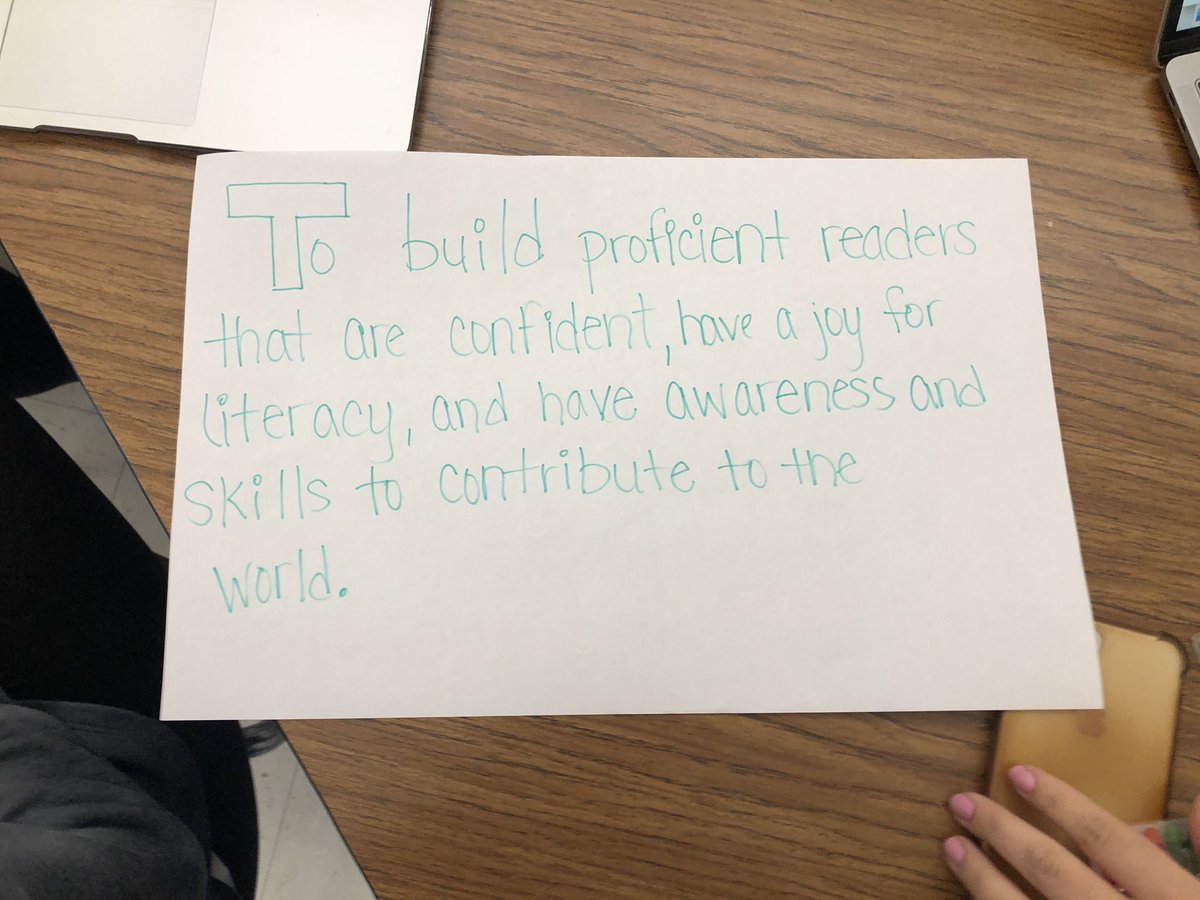 Had a fantastic professional development day today with Mountain View! <a href="/Weld4/">Weld RE-4 Schools</a>  these are a few of the purpose statements teams wrote to refer back to as they dove into literacy work today. Looking forward to more great things to come!