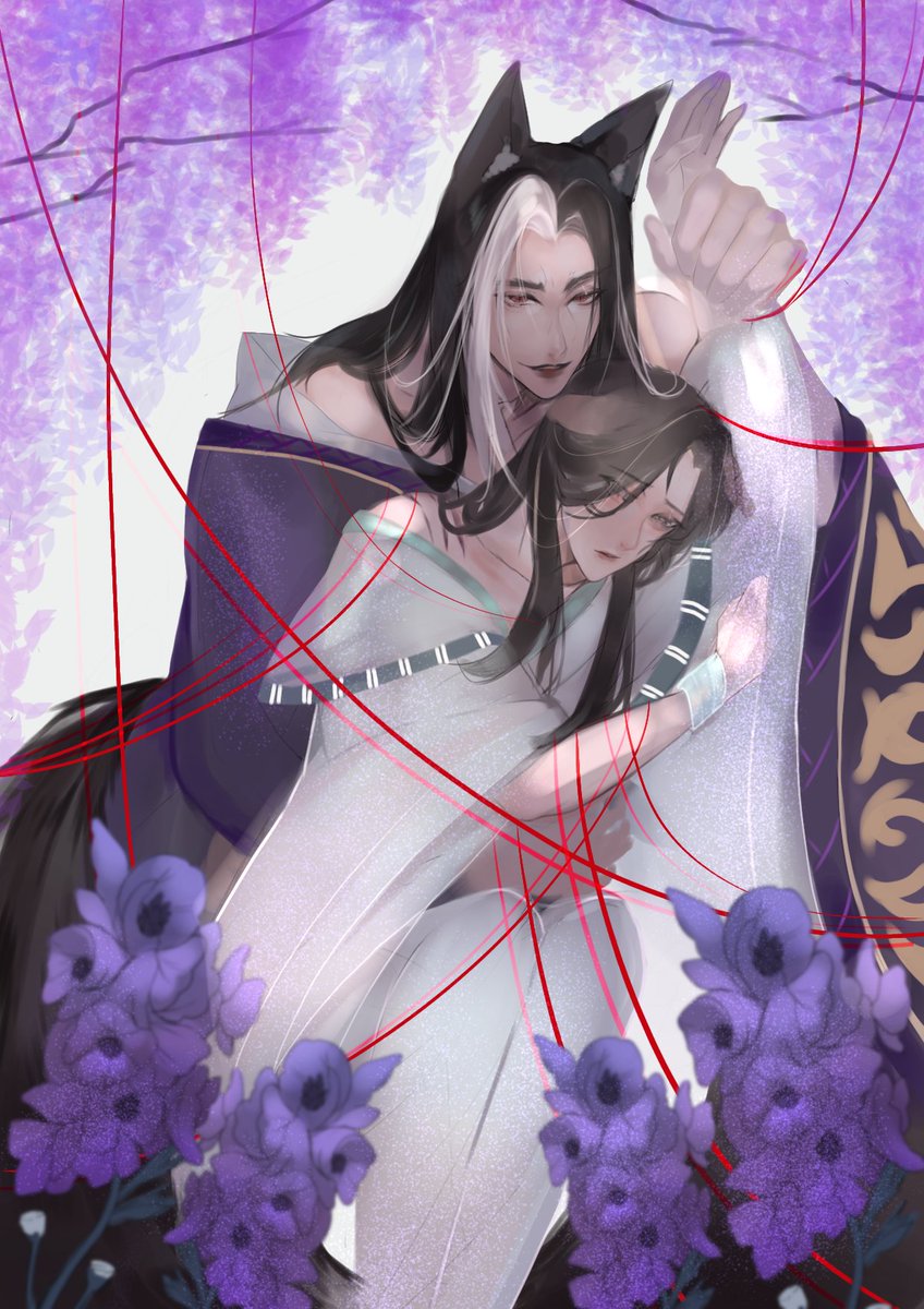 _chcow1nt_'s tweet photo. Hi~~~ I'm the artist for @ryukoishida's fic, betaed by @GrumpylilBunBun, "When a Wolf Loves a Deer" 🐺💖🦌 for #qianqiuminibang2021 ! Thanks to everyone who worked on this project! 💖💖💖💖💖 https://t.co/bJIgHq7emV
