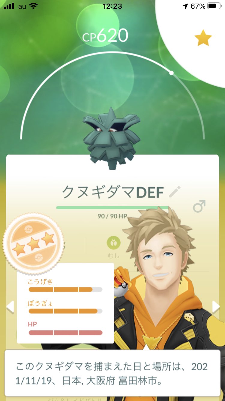 Pokiyamapokio ポケモンgo Pokemongo 初の クヌギダマ Pineco 5km から孵った良個体 進化先のフォレトスはほのおさえ気をつければタイプ相性よさげ こうげき13 ぼうぎょ14 Hp15 T Co Ktk1xcqacl Twitter