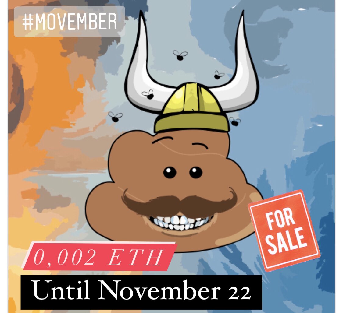JustCrapNft's tweet photo. #Movember is in the house! All mustache mouth Crap for sale!! 🔥💩
🛍️ 0,002 ETH
🎁 Buy 2 get 1 free
🚫 No gas fee
⏱️ Until November 22
#letsmakecrapmatter #OpenSeaNFT  @opensea #nft #NFTs #NFTCommunity #nftcollectors #NFTLAUNCH #NFTdrop https://t.co/6yyfQVfoiA