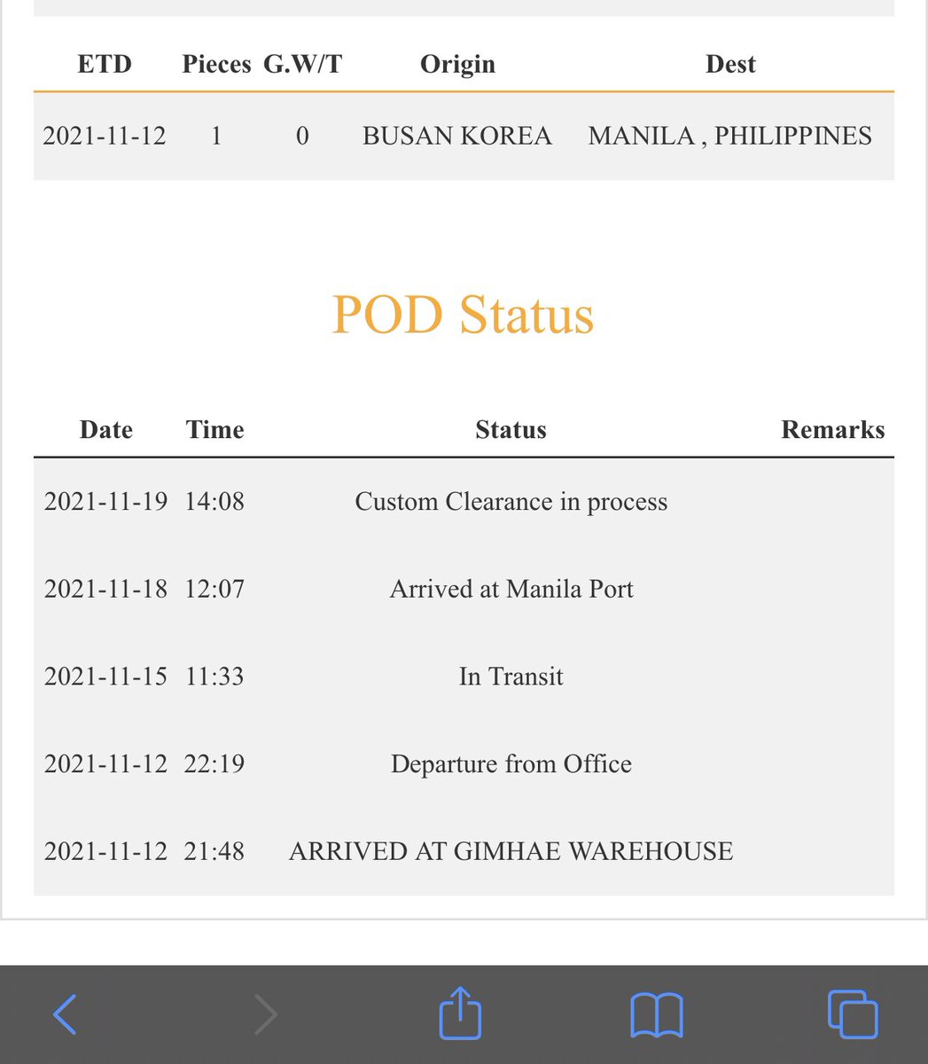 lmmc_update's tweet photo. #LMMCUPDATE
β box is already in customs as of 11/19/2021.. hopefully, maiforward agad to π₯Ίβ€οΈ https://t.co/Qt4acxJC2z