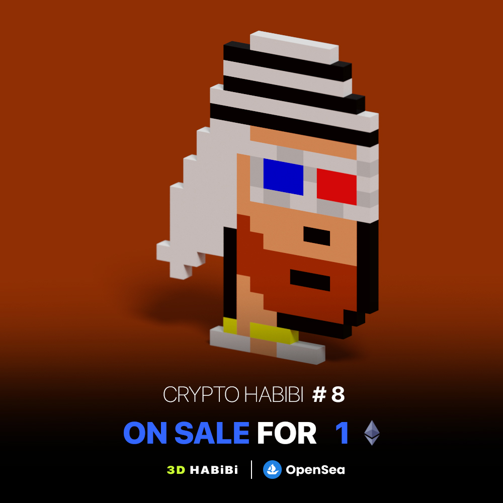CryptoHabibis's tweet photo. Crypto Habibi #8 on sale for 1 ETH!

The #CryptoHabibi Collection is live. Prices are increasing fast. Get your now. Gas Free Purchase. Link in Bio. 1 new CryptoHabibi everyday.

#nft #opensea #nftart #nftcollection #nftmarketplace https://t.co/MxVYcaknWO