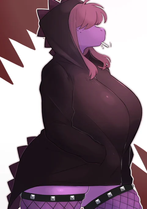 ギザギザ恐竜パーカーだ⋆͛🦖⋆͛ 