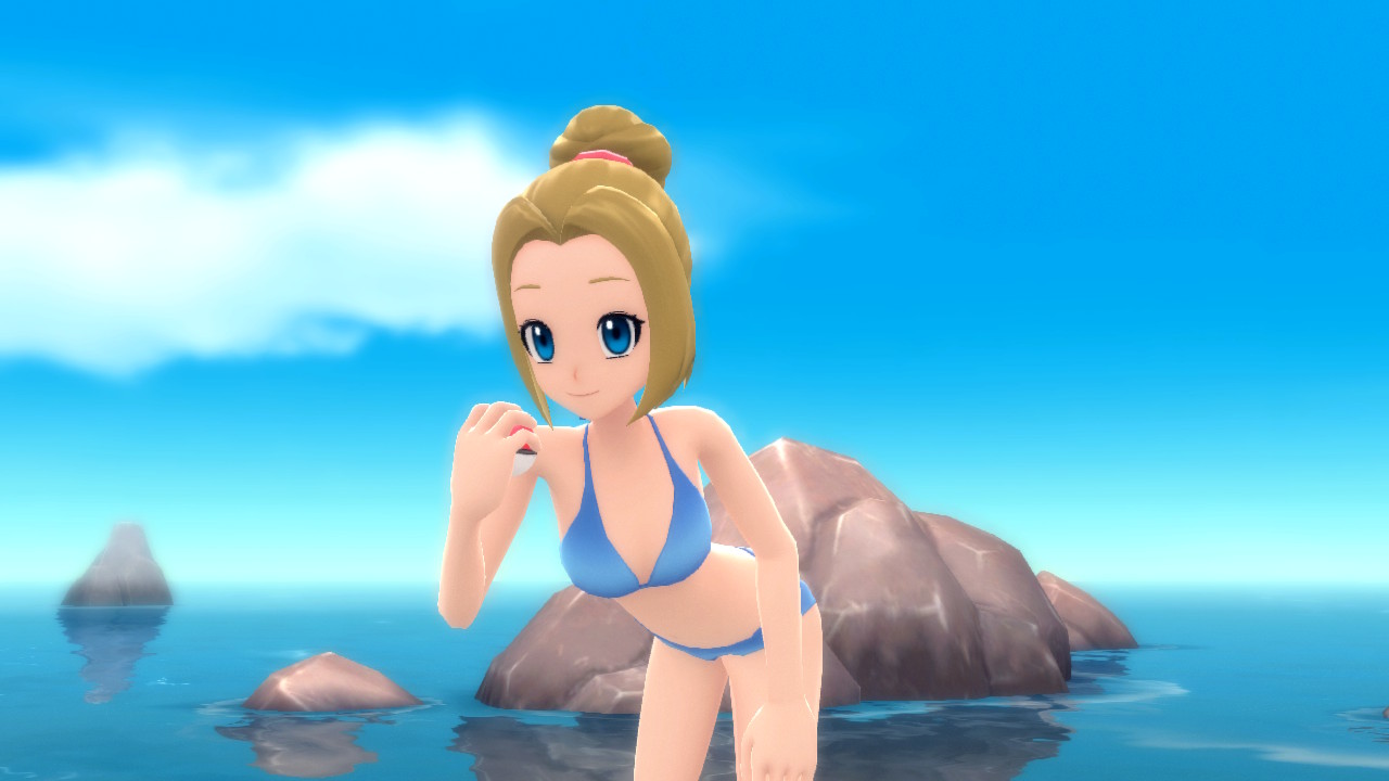 ねこのmilkcat on X: ビキニのおねえさんがとてもえっちですね #ポケモンBDSP #NintendoSwitch  t.cobpD1mMzqPD  X