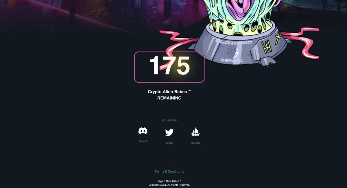TheUncleNut's tweet photo. 4.5 Hours more of Whitelisting MINT to go.
175 #CABS remaining and counting down.
Then public sale BEGINS (no whitelisting)
https://t.co/4quvpIA2Sp
#GETCAB #CABITUP #REVEALON25TH https://t.co/wXQzEz8JFA