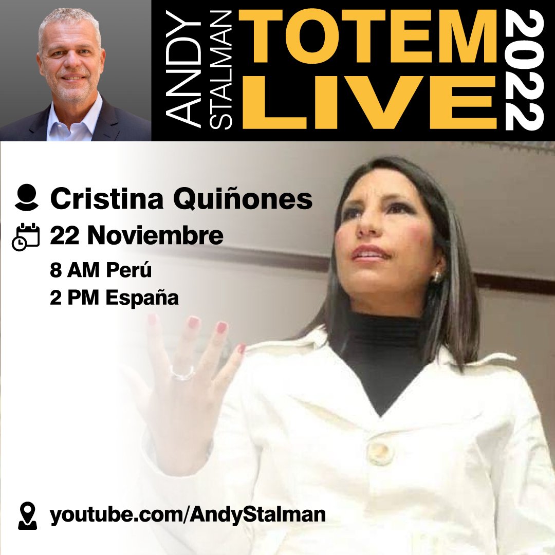 cristinaq's tweet photo. Lista para conversar con el genial @AndyStalman sobre Trends 2022.
Este LUNES en #TOTEMlive Edición Limitada 🔥
👉 https://t.co/Ms7Dz46GqS https://t.co/iAiRFEkrJA