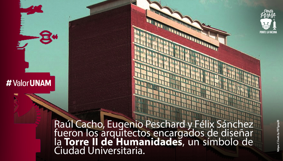 UNAM_MX's tweet photo. ¿Sabías que el espacio que hoy ocupa la Torre II de Humanidades fue donde se colocó la primera piedra de Ciudad Universitaria en 1950? #ValorUNAM > https://t.co/QpREETaQck
#VacúnateYPonte😷 https://t.co/6xMyfIDEsQ