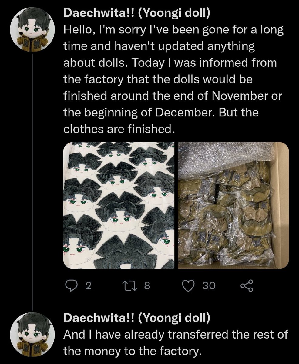 petitfleur_mx's tweet photo. #PetitUpdate
.
🎤 Daechwita
- La máster pidió disculpas por la larga espera y por no haber dado actualizaciones en bastante tiempo, los dolls deberán estar terminando producción a finales de Noviembre a inicios de Diciembre, pero las ropas de los dolls ya están listas. ✨
. https://t.co/YAyi0dabOT