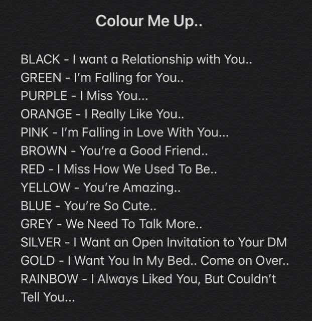 #GaMe Dm a # and colour or colours and I will react on tl.