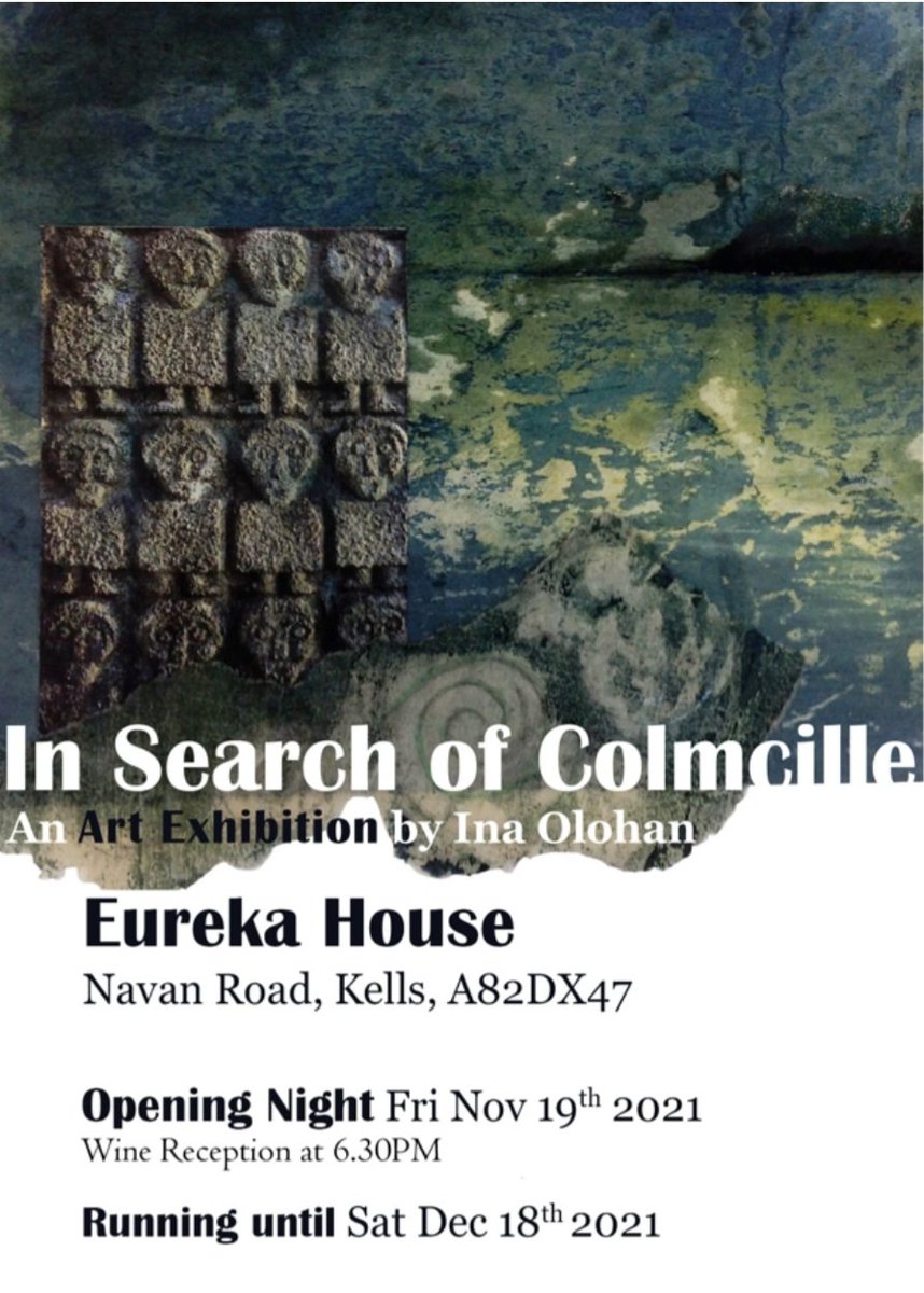 If you're about Kells, be sure to pop in to this fabulous #exhibition with work from Kells artist Ina Olohan, part of the #colmcille1500 <a href="/kellscolmcille/">Kells - Colmcille 1500</a>