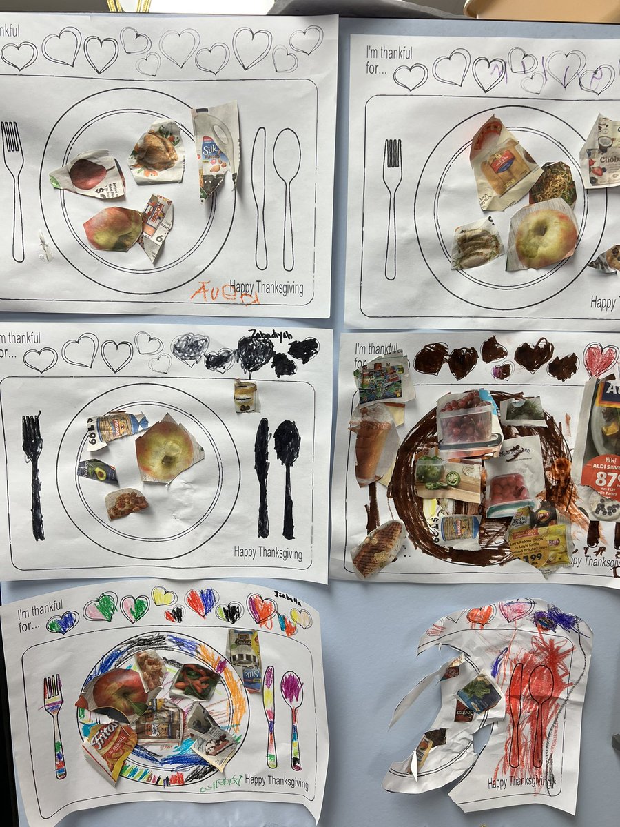 GarzaClass's tweet image. This November, our class learned about how to eat a balanced meal for thanksgiving in order to stay healthy!
Each student picked, cut and glued their own groceries from newspapers!
@MRobinsonElem #ThanksgivingMeal #StayHealthy