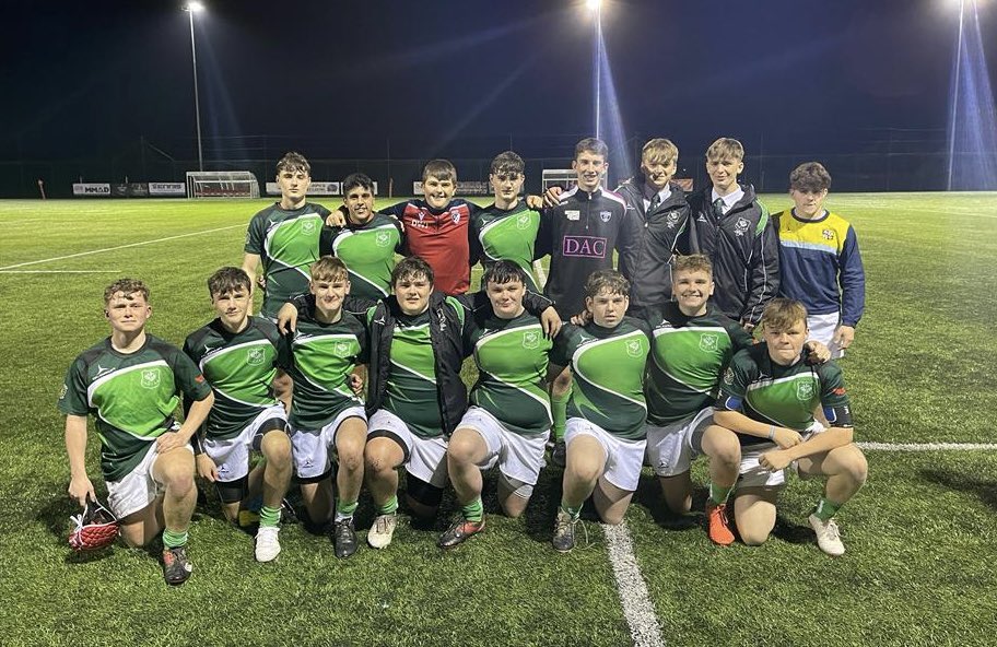 The full 16 boys from @CarmAthletic u16’s boys involved with the District games this season, majority involved with a draw with @MMADACADEMY 29-20 this eve #futurestars #lookedafter #letthekidsplay