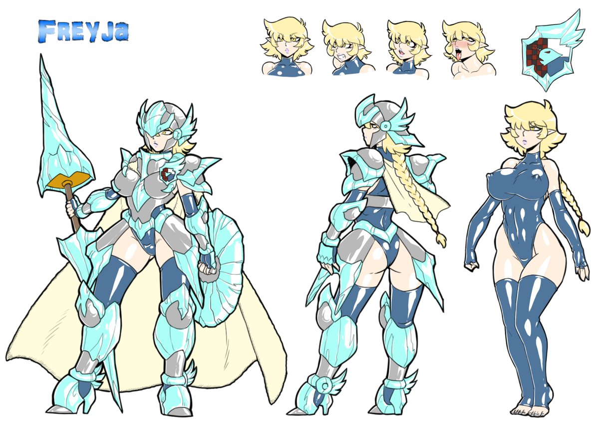 MadProjectArt's tweet photo. finished a commissioned character sheet for a valkyrie based on our version of Chill from Skylanders. https://t.co/lSBBb3Omen