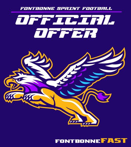After talking to <a href="/CoachBortle/">Austin Bortle</a> I am proud to announce I have received an offer from @FontbonneSprint 🟣🟡<a href="/SDAll_In/">St. Dominic Football</a>