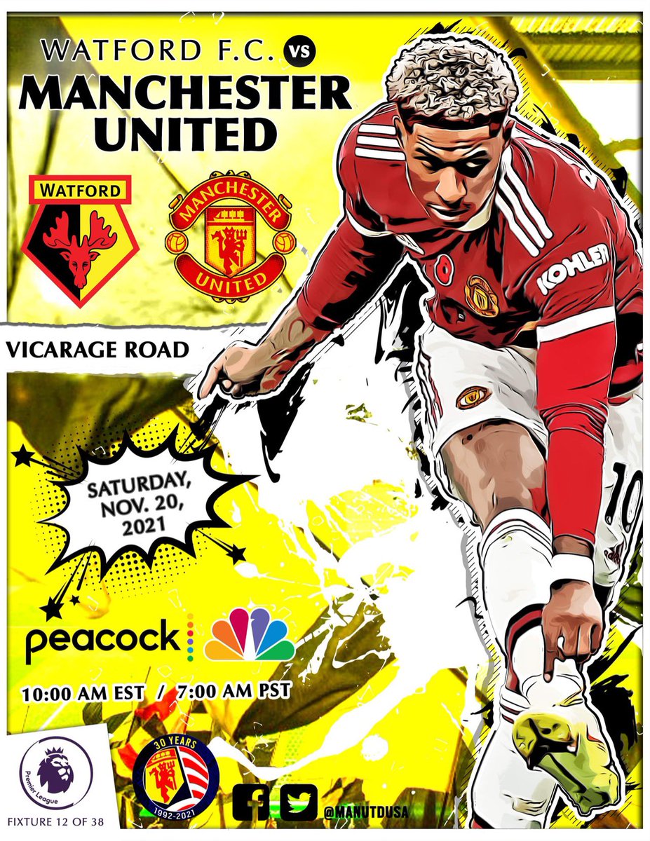 Man United Jax (@jaxreddevils) on Twitter photo Tomorrow's game vs Watford is a Peacock stream only game. Kickoff is at 10am. See you at <a href="/Lynchsirishpub/">Lynch's Irish Pub</a> . #MUFC Tomorrow's game vs Watford is a Peacock stream only game. Kickoff is at 10am. See you at <a href="/Lynchsirishpub/">Lynch's Irish Pub</a> . #MUFC