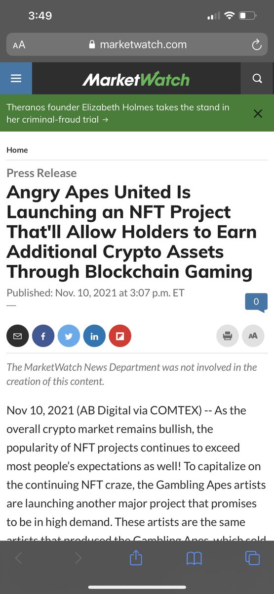 angryapesunited's tweet photo. Great read! Thank You Market Watch! 🦍 🚀 

https://t.co/eMtz9q1wCI https://t.co/Pv3SnccB5c