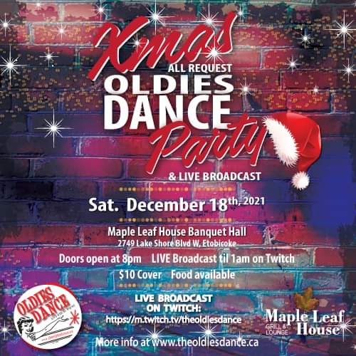 theoldiesdance's tweet photo. Maple Leaf House Banquet Hall Sat Dec 18th Live with DJ Wayne. 8pm - 1am. Dancing is back. https://t.co/LADCuRilCT