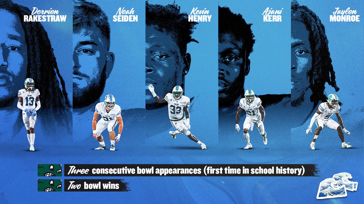 GreenWaveFB's tweet photo. Our senior class: by the numbers

#RollWave 🌊 https://t.co/bsIdff3fWK