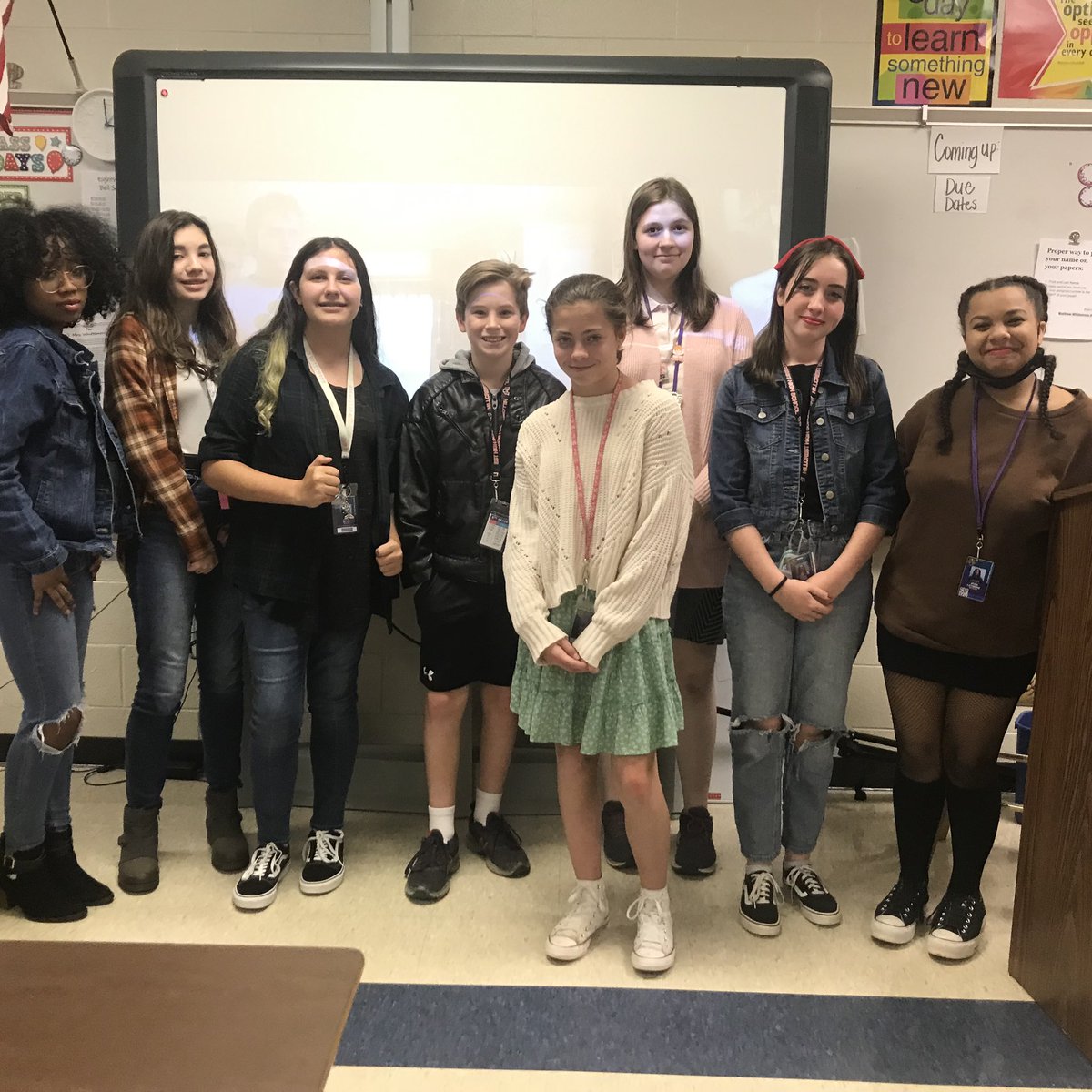 hms_wildcats's tweet photo. “Eighth Grade Dress like an Outsider Day at HMS: Greasers vs. Socs” #caringcommittedconnected https://t.co/SbKuCuLFq9