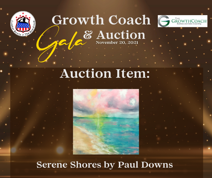 CB2TB's tweet photo. Last night before the 2021 CB2TB Gala &amp; Auction! Our final Silent Auction item is this one-of-a-kind artwork by local artist, Paul Downs. Check out “Serene Shores” tomorrow at the silent auction. https://t.co/TKEV8JQlKa