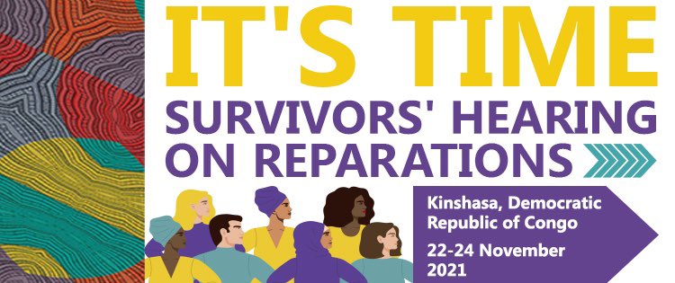 Le <a href="/glsurvivorsfund/">Global Survivors Fund</a> en partenariat avec <a href="/CSiWproject/">CSiW</a> et les organisations locales de 12 pays d'Afrique dont la <a href="/sofepadi/">SOFEPADI</a> organise un évènement intitulé : « Il est temps: Tribune des survivant.es sur les réparations», en collaboration avec le <a href="/AUChair2021/">Panel de la Présidence RDC 🇨🇩 à l'UA</a>
