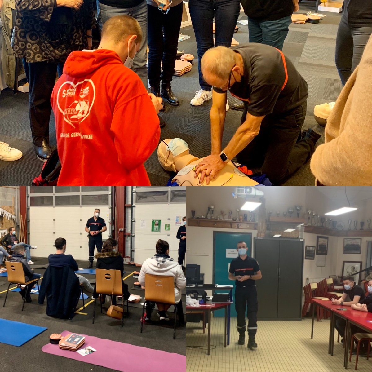 Gestes Qui Sauvent <a href="/GroupamaLB/">GroupamaLB</a> <a href="/UDSP44officiel/">UDSP44</a> <a href="/SDIS44/">Sapeurs-pompiers 44</a> 

Visite avec le médecin chef Michel WEBER, des équipes sur le terrain au siège de Groupama Nantes, CIS la Montagne et St Philbert de Grand Lieu. Quelle motivation des citoyens à se former. Félicitations !