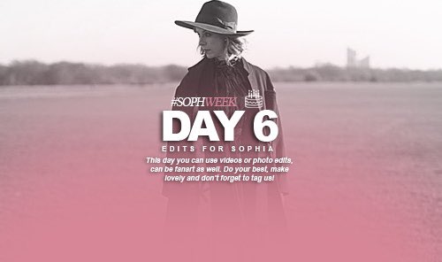 SophWeek's tweet photo. DAY 6: EDITS FOR SOPHIA 🎥

Tag us and we will repost your tweet down below to form a thread. https://t.co/9RLojwzHHx