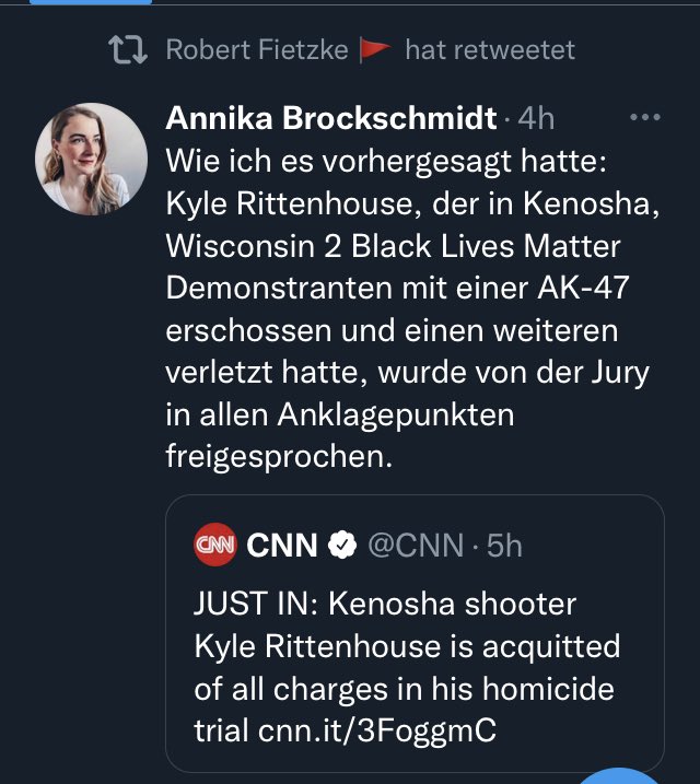 Nein, tatsächlich war es sogar ein MG 42.
Die Dame ist freie „Journalistin“ für u.a. die Zeit.
Als erklärte Spezialistin für „white nationalism“ dramatisiert und verdreht sie die Tatsachen, natürlich nur in bester demokratischer Absicht.